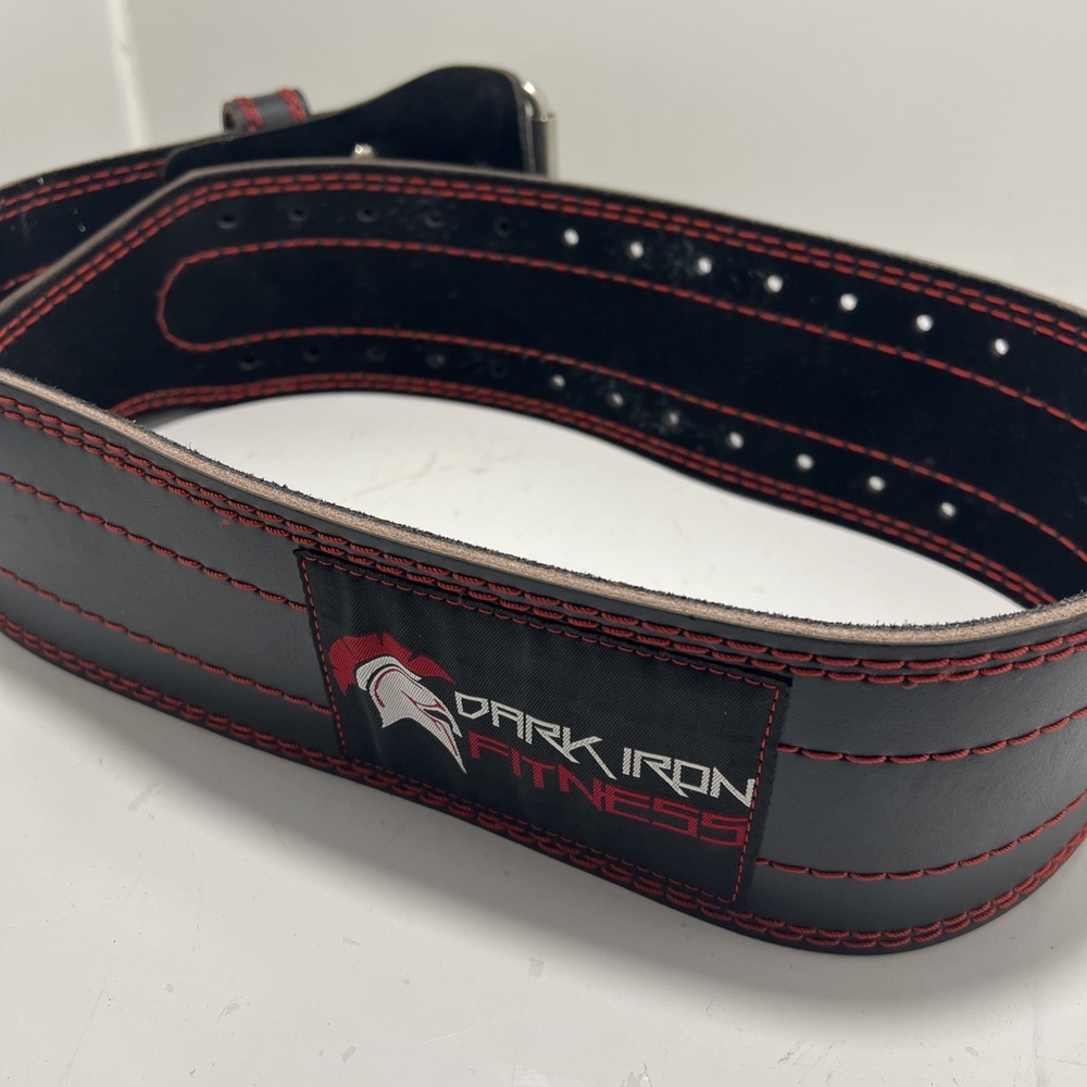 Dark Iron Fitness Leather Pro Weight Lifting Belt 36 Inch